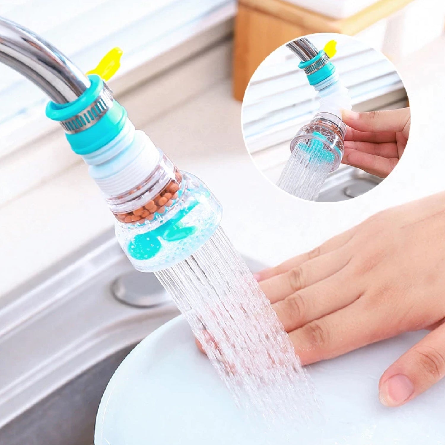 0208L 360 Degree Water Saving Faucet Expandable Water Valve Splash Regulator DeoDap 0208L 360 Degree Water Saving Faucet Expandable Water Valve Splash Regulator DeoDap